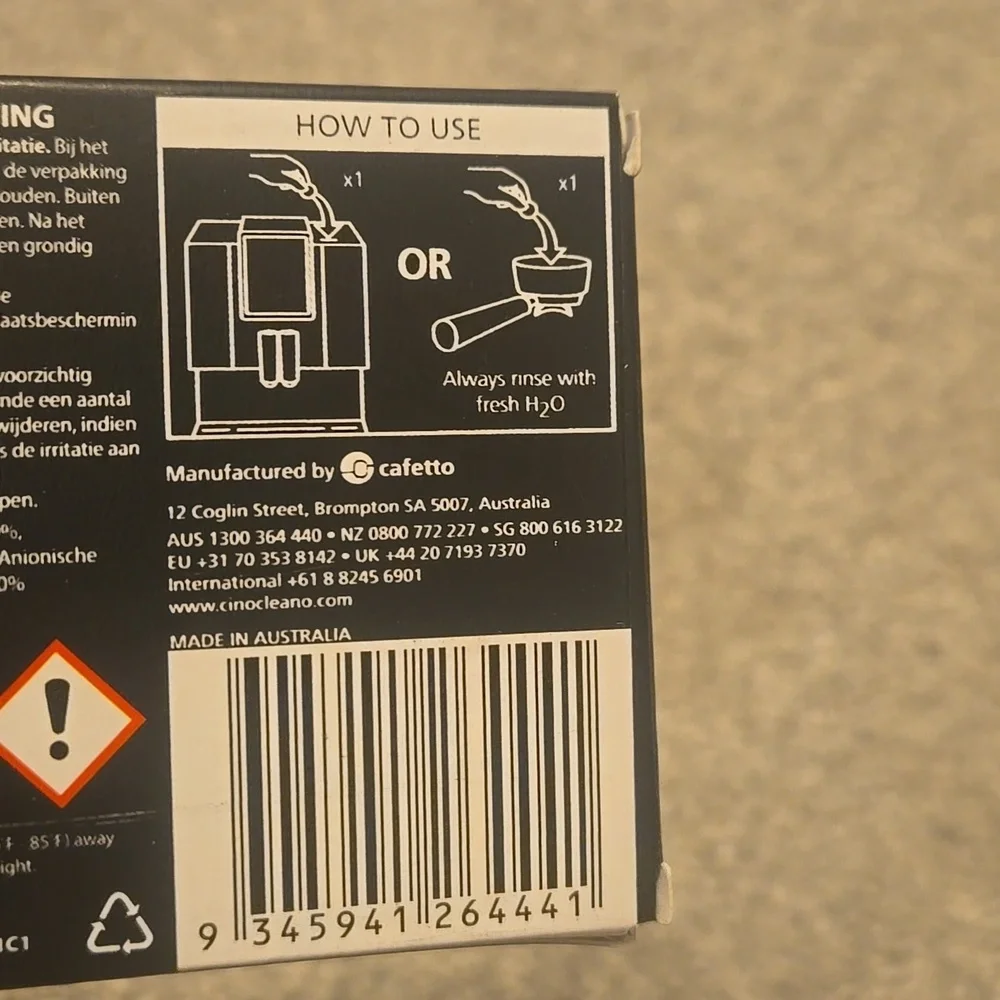 Cino Cleano Espresso Machine Cleaning Tabs 8 Tablets - Picture 3 of 3